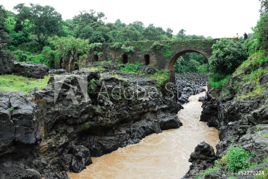 Picture of Portuguese bridge at Blue Nile Falls Ethiopia